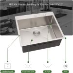 25 Laundry Sink Drop In - Donsdey 25×22 Drop In Kitchen Sink 16 Gauge Stainless Steel Topmount Above Counter Kitchen Utility Laundry Sink Deep Single Bowl Basin  from Lordear