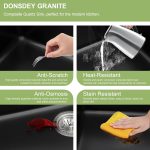 33 Granite Composite Kitchen Sink - Donsdey 33”×19” Undermount Granite Sink Black Quartz Classic Composite Under Counter Single Bowl Sink Basin  from Lordear