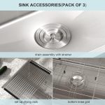 33 Drop Kitchen Sink - Donsdey 33 Inch Kitchen Sink Drop In Topmount 16 Gauge Stainless Steel Single Deep Bowl Above Counter Kitchen Sink Basin with Drain Accessories  from Lordear