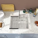 25 Laundry Sink Drop In - Donsdey 25×22 Drop In Kitchen Sink 16 Gauge Stainless Steel Topmount Above Counter Kitchen Utility Laundry Sink Deep Single Bowl Basin  from Lordear